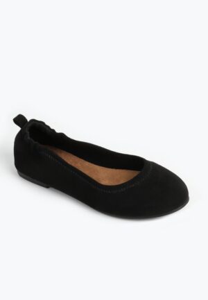 SuperCush Gwen Faux Suede Scrunch Back Ballet Flat