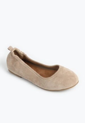 SuperCush Gwen Faux Suede Scrunch Back Ballet Flat