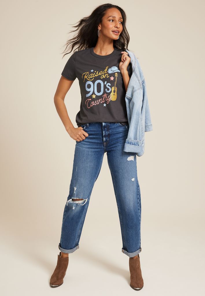 Raised On 90s Country Classic Fit Graphic Tee - Image 3