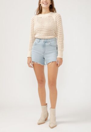 Silver Jeans Co.&reg; Sure Thing High Rise Frayed Hem 4.5in Short