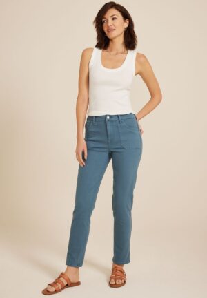 m jeans by maurices&trade; High Rise Color Slim Straight Ankle Jean