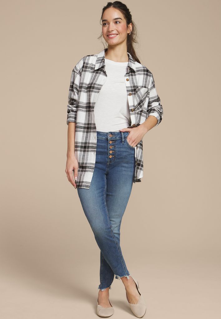 m jeans by maurices™ High Rise Button Fly Ankle Jegging - Image 3