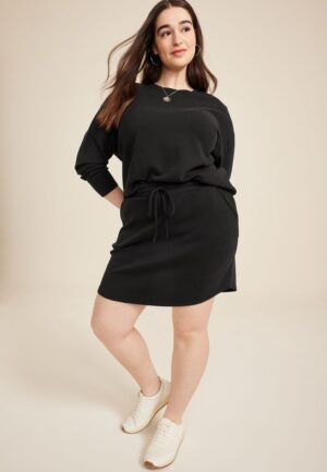 Plus Size Cloud Scuba Knit High Rise Skort