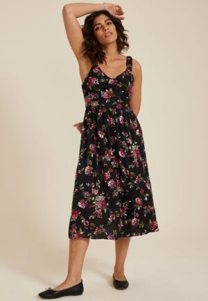 Bare Floral Midi Dress