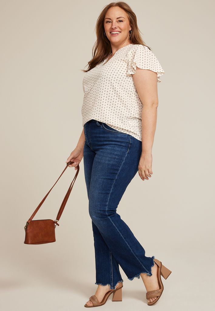 Plus Size Atwood Flutter Sleeve Blouse - Image 3