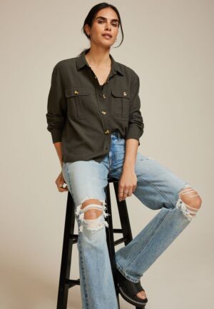 Utility Relaxed Button Down Shirt