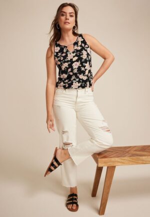 Isla Floral Keyhole Tank Top