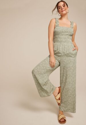 Floral Smocked Jumpsuit