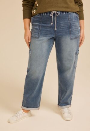 Plus Size m jeans by maurices&trade; Soft Knit High Rise Ankle Jogger
