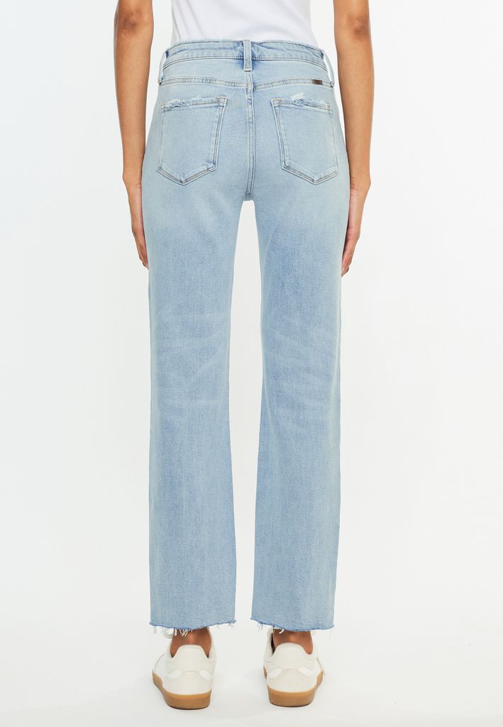 KanCan™ High Rise Ripped Hem Straight Jean - Image 2