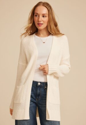 Chenille Open Front Cardigan