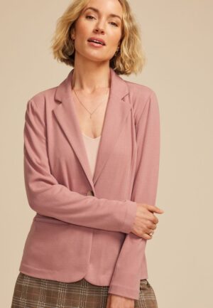 Brushed Single Button Blazer