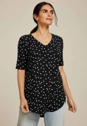 24/7 Olivia Polka Dot Tunic Tee