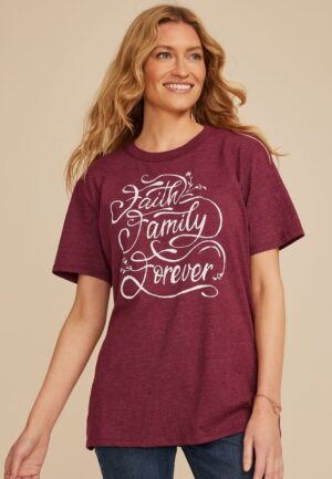 Faith Family Forever Oversized Fit Graphic Tee