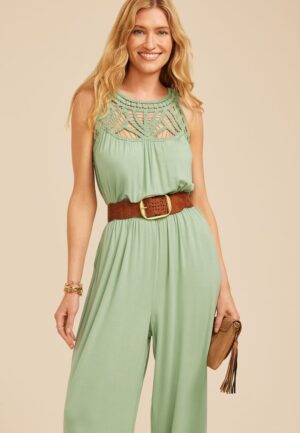Bare Crochet Trim Jumpsuit