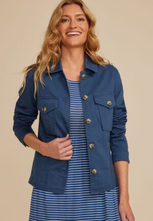Seamed Twill Jacket