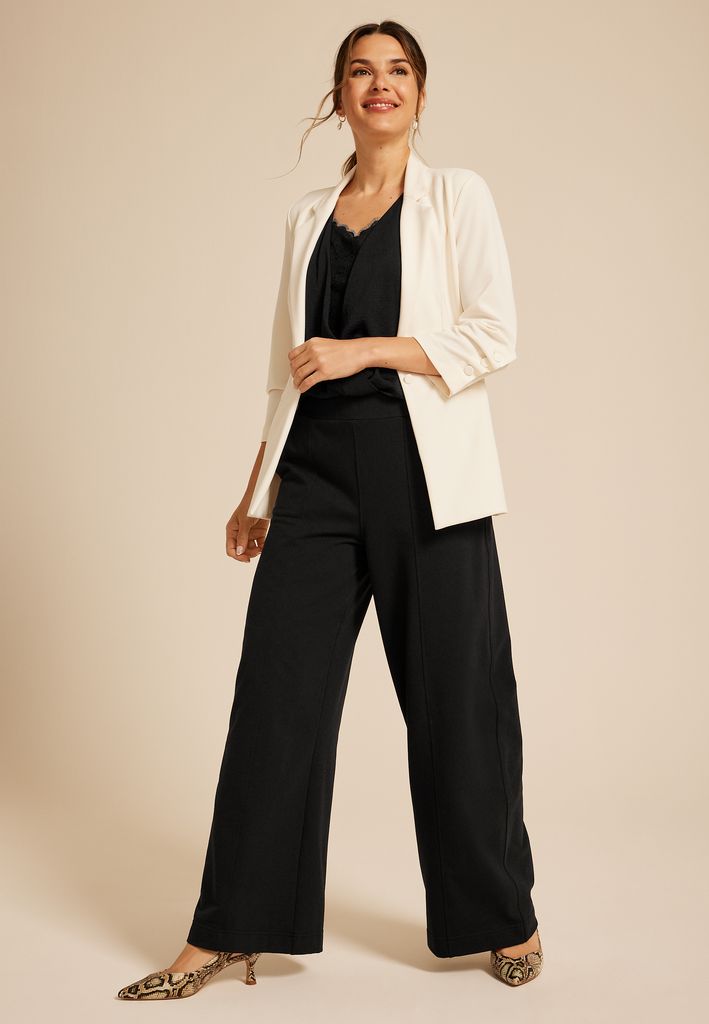 Knit High Rise Wide Leg Pant - Image 3