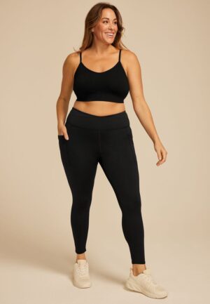 Plus Size Smooth Crossover High Rise Legging