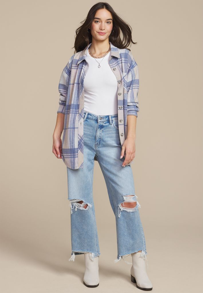 Flying Monkey™ High Rise Frayed Hem Ankle Straight Jean - Image 3