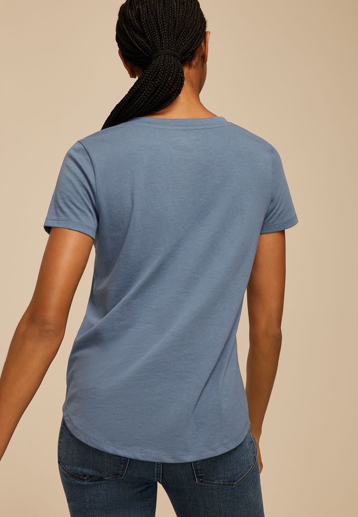 Floral Embroidered Blessed Mama Classic Fit Graphic Tee - Image 2