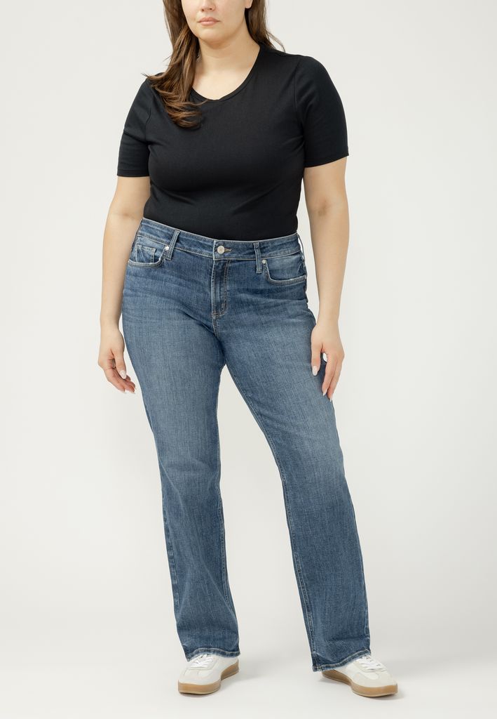 Plus Size Silver Jeans Co.® Suki Curvy Mid Rise Slim Boot Jean