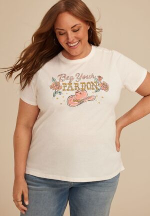 Plus Size Beg Your Pardon Classic Fit Graphic Tee