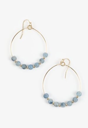 Dusk Sky Beaded Hoop Earrings