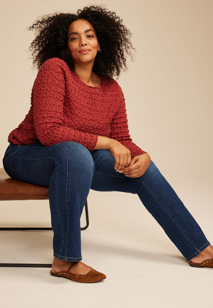 Plus Size Everflex™ Dark High Rise Side Seam Slim Boot - Image 3