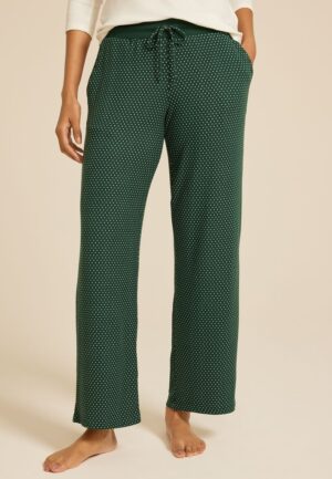 Hacci Mini Polka Dot Wide Leg Pajama Pants