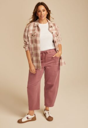 Plus Size Barrel Leg Weekender Pant