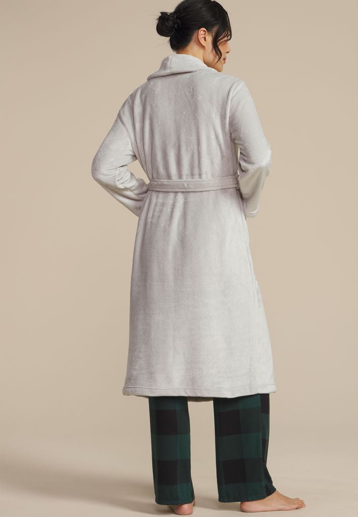 Gray Plush Long Robe - Image 2