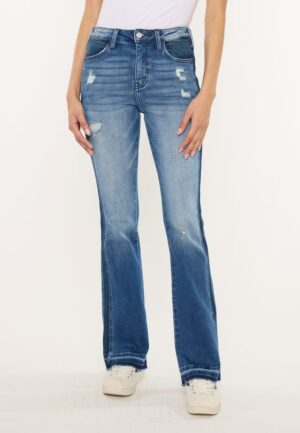 KanCan&trade; High Rise Released Hem Inset Bootcut Jeans