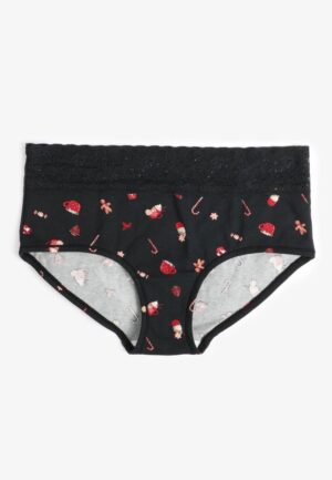 Simply Comfy Cotton Gingerbread Print Boybrief Panty