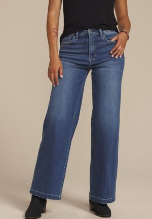 Flying Monkey&trade; Dark High Rise Wide Leg Jean