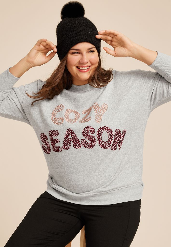 Plus Size Cozy Season Relaxed Fit Sweatshirt - Image 3
