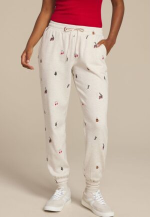 Holiday Embroidered Jogger