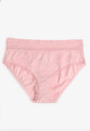 Simply Comfy Cotton Heathered Pink Hipster Panty