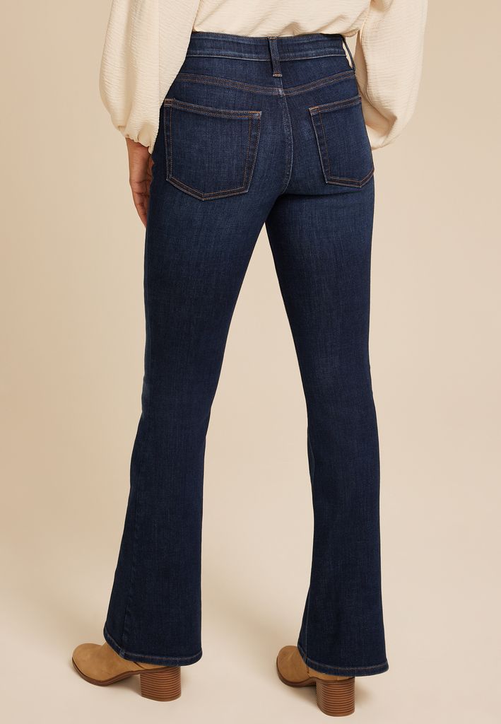 edgely™ Dark High Rise Flare Jean - Image 2