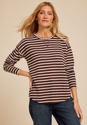 24/7 Clara Long Sleeve Seersucker Tee