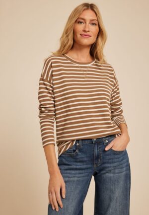 24/7 Clara Long Sleeve Seersucker Tee