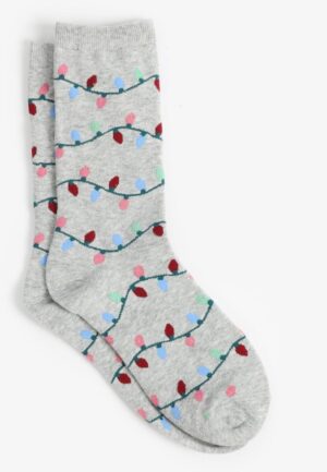 Festive String Lights Crew Socks