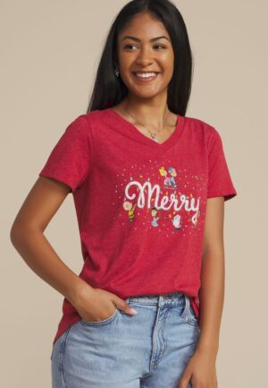 Peanuts Merry Classic Fit Graphic Tee
