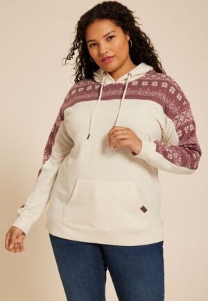 Plus Size Homeward Fair Isle Hoodie