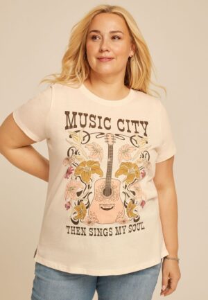 Plus Size Music City Classic Fit Graphic Tee