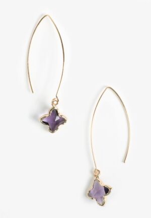 Amethyst Stone Drop Earrings