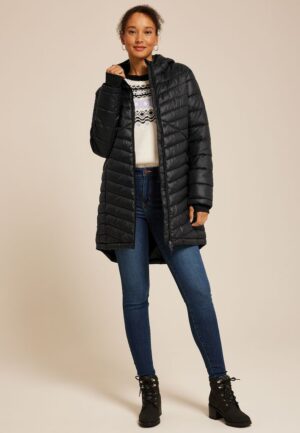 Hooded Long Puffer Jacket