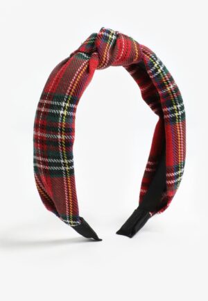 Holiday Plaid Knotted Headband