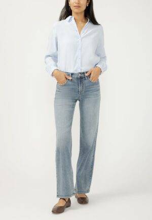 Silver Jeans Co.&reg; Avery Curvy High Rise Luxe Stretch Relaxed Straight Jean