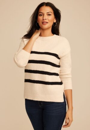 Textured Striped Sweater