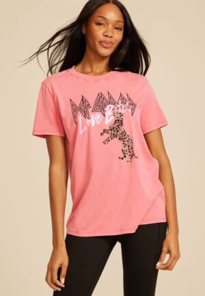 Def Leppard Love Bites Oversized Fit Graphic Tee